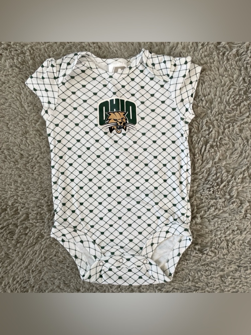 Russell Ohio University Bobcats NCAA Football Baby Bodysuit One Piece 12 months
